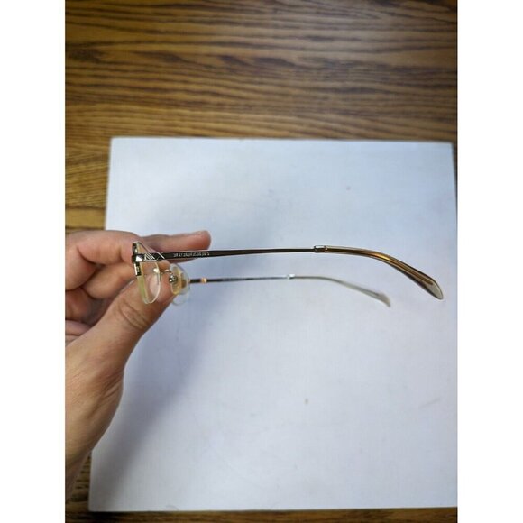 Authentic Burberry B-3517j Unisex Silver Halfrim Frames Only 49-18-136 - Picture 3 of 11